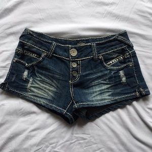 Worn once denim rocker jeans
